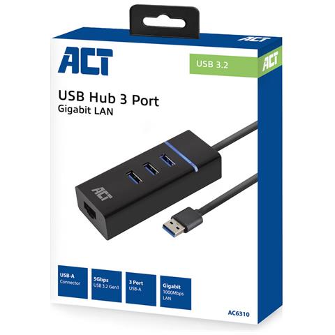 AC6310 replicatore di porte e docking station per laptop Cablato USB 3.2 Gen 1 (3.1 Gen 1) Type-A Nero - Foto 2