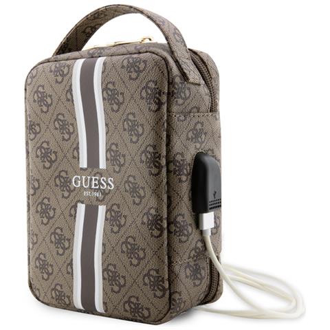 Borsello Da Viaggio Con Usb Modello Stripe 4g, Marrone - Foto 1