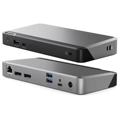 DUPRMX2-WW replicatore di porte e docking station per laptop Cablato USB 3.2 Gen 1 (3.1 Gen 1) Type-C Grigio, Nero - Foto 1