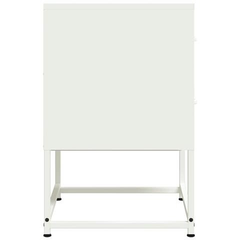Comodino Bianco 36x39x60,5 Cm In Acciaio - Foto 2