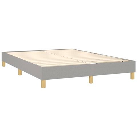 Giroletto A Molle Con Materasso Grigio Chiaro 140x190cm Tessuto - Foto 2