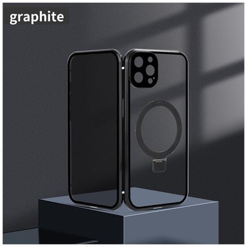 Custodia Magnetica Per Privacy Con Supporto Per Iphone Black Iphone 15 Pro - Foto 7