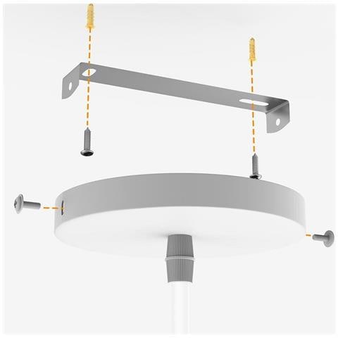 Lampadario Lampada Sospensione Piramide 30cm Design Moderno Paralume Bianco - Foto 2