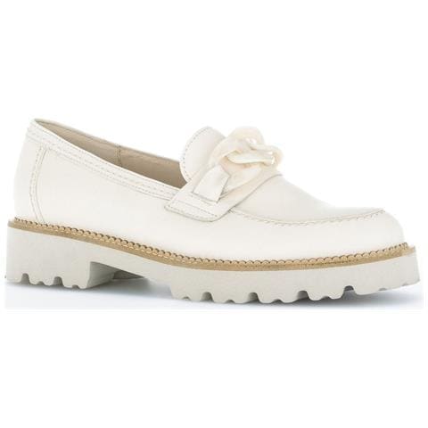 Panna (latte) Casual Closed Loafers Mocassino Pelle Scarpe Donna Bianco Eu 40, 25240-22 - Foto 1