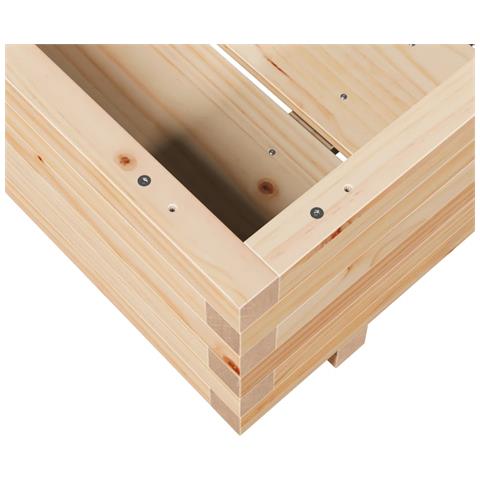 Fioriera da Giardino 70x70x26,5 cm in Legno Massello di Pino - Foto 10