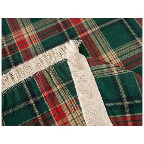 Tovaglia Verde Scozzese Con Nappe Bianche M - Foto 3