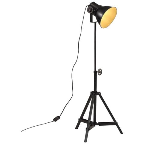 Lampada Da Terra 25 W Nera 35x35x65/95 Cm E27 - Foto 1