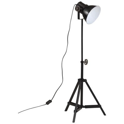 Lampada Da Terra 25 W Nera 35x35x65/95 Cm E27 - Foto 2