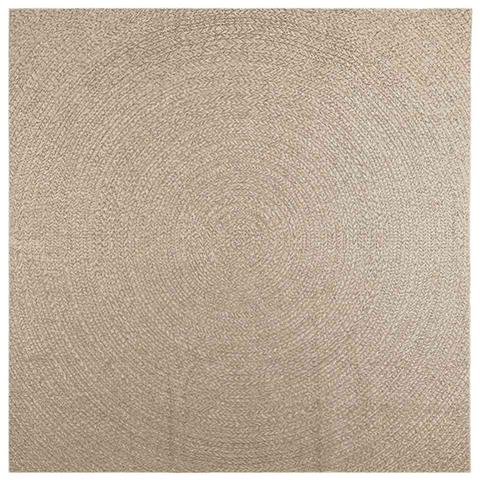 Tappeto Zizur Beige 240x240 Cm Aspetto Iuta Interni Ed Esterni - Foto 2