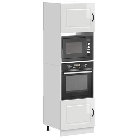 Armadi Forno 2 Pz Lucca Bianchi Lucido In Legno Multistrato - Foto 1