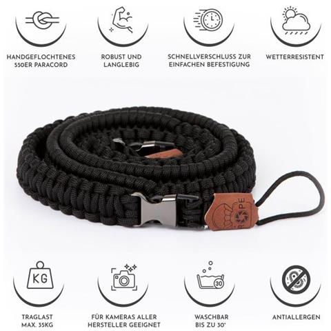 C-rope The Traveler Tracolla Fotocamera Nylon Nero - Foto 2