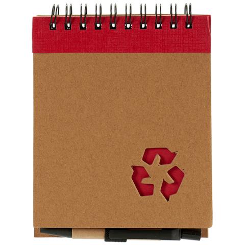 Pacl 4 Quaderno In Cartone Riciclato + Penna 10x13 Cm. Misto 4 Design. - Foto 3