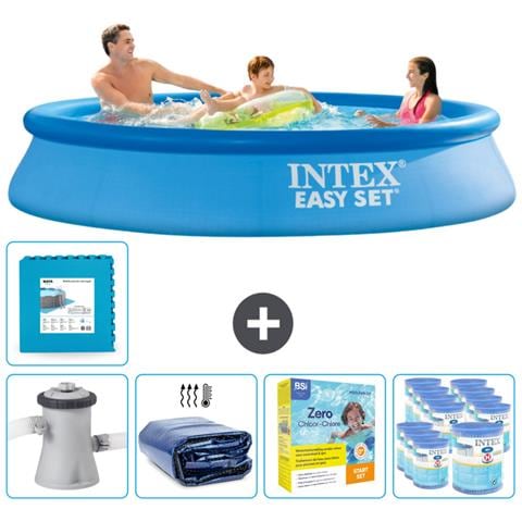 Piscina Fuori Terra - In Giro - 305x305x61 Cm - Blu - Include Accessori Coordinati Cb23 - Foto 1