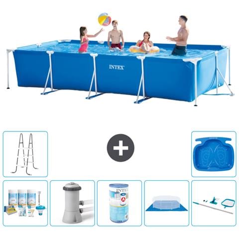 Piscina Fuori Terra - Rettangolo - 450x220x84 Cm - Blu - Include Accessori Coordinati A279 - Foto 1