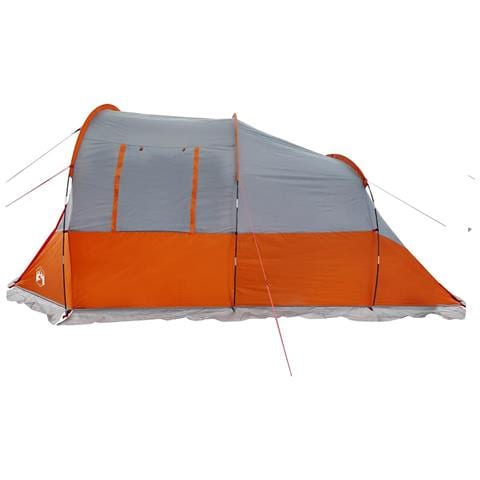 Tenda da Campeggio a Tunnel per 4 Persone Grigio e Arancione - Foto 9