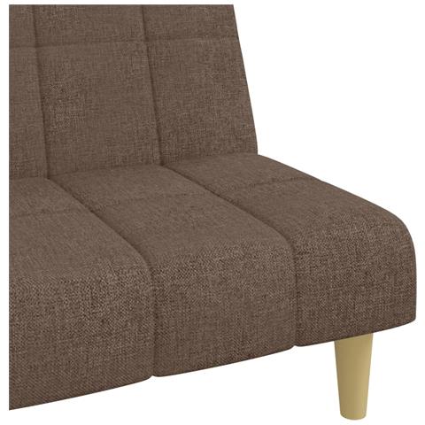 Divano Letto a 2 Posti Tortora in Tessuto - Foto 9