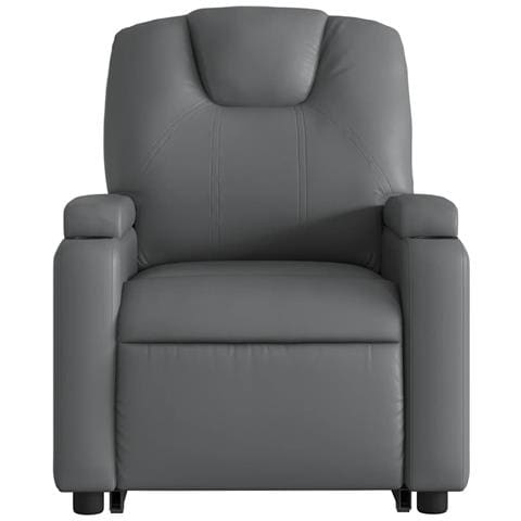 Poltrona Alzapersona Elettrica Reclinabile Grigio in Similpelle - Foto 9