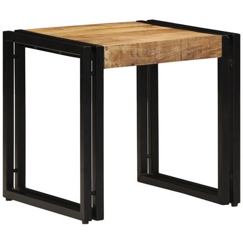 Tavolino da caffè 40x50x38 cm in legno massello grezzo di mango - Foto 1