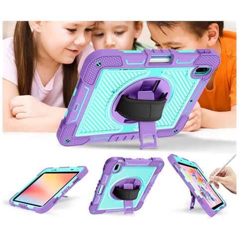 Custodia Per Ipad Mini 6 8.3"" Con Supporto E Tracolla Viola - Foto 4
