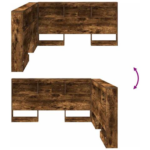 Testata contenitore Rovere fumo 150 cm Legno multistrato - Foto 9