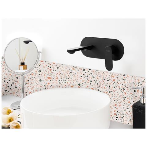 Rubinetto Miscelatore Da Parete Per Lavabo Chapala Ottone Nero - Foto 1