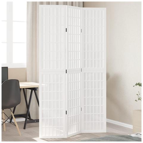 Divisorio Ambienti 3Pannelli Bianco Legno Massello di Paulownia - Foto 2