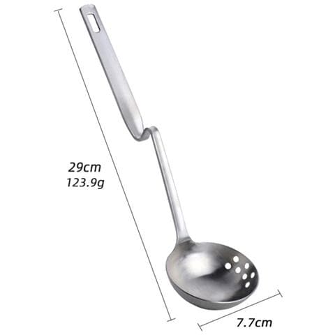 Set Di 2 Cucchiai Forati In Acciaio Inossidabile - Cucchiai Da Zuppa E Colino A Forma Di Z (piccolo E Grande) - Foto 5
