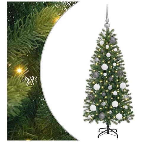 Albero di Natale artificiale con 150 LED Verde 120 cm PE e PVC - Foto 1