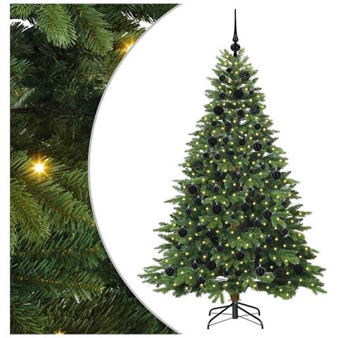Albero di Natale artificiale con 300 LED Verde 180 cm PE e PVC - Foto 1
