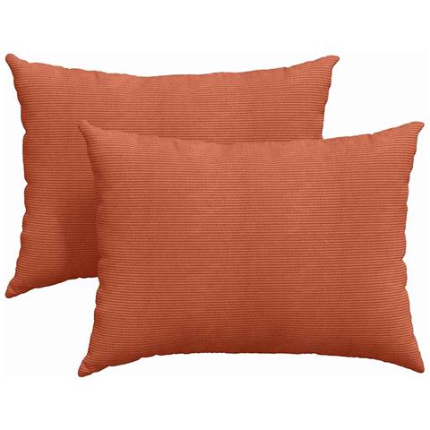 Cuscini da Divano 2 pcs Rosso Arancio 70 x 50 cm - Foto 1