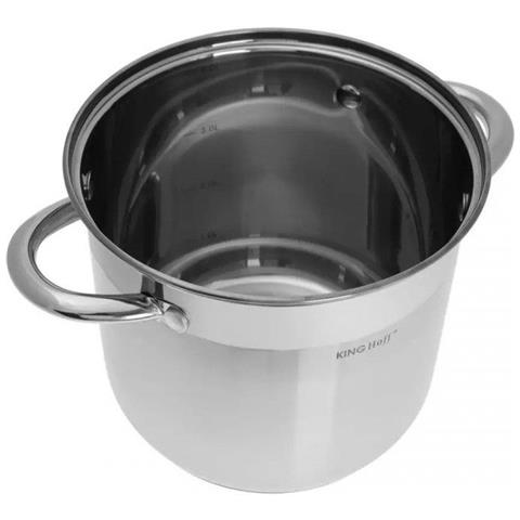 Set di pentole KH-4311 in acciaio inossidabile con 3 pentole e coperchi in vetro - Foto 3