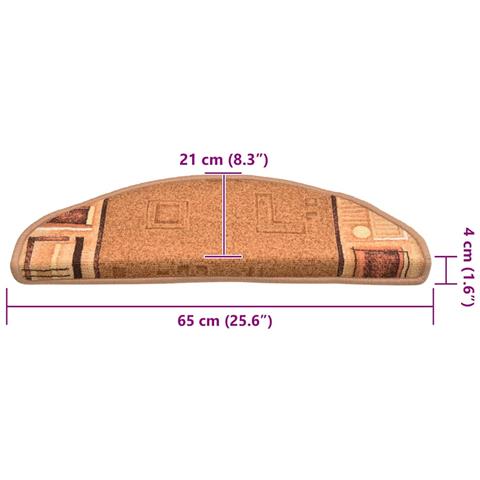 Tappetini per Scale Autoadesivi 5 pz 65x21x4 cm Beige - Foto 8