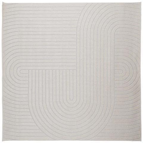 Tappeti per area Quadrato HUARTE Crema 200 x 200 cm Poliestere - Foto 1