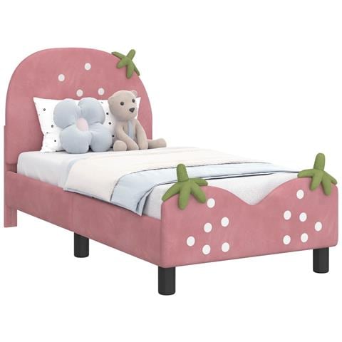 Struttura letto per bambini con testata Rosa 70 x 140 cm - Foto 1