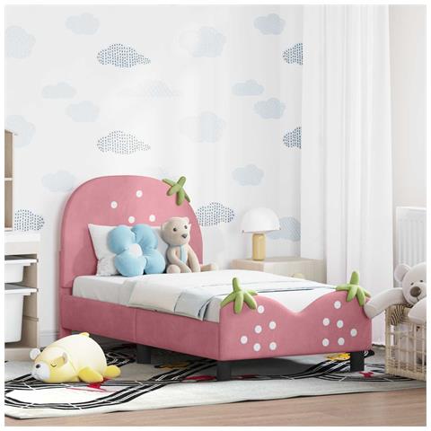 Struttura letto per bambini con testata Rosa 70 x 140 cm - Foto 2