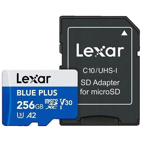 Scheda di Memoria 256 GB microSDHC BLUE PLUS UHS-I /C10/A2/U3 R170 - Foto 1