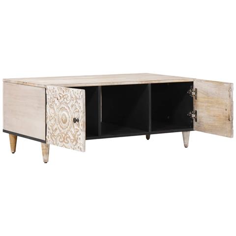 Tavolino da salotto Bianco 100 x 54 x 40 cm - Foto 2