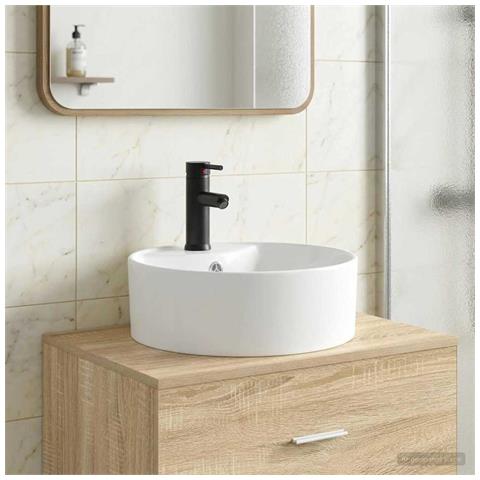 Lavabo da bagno Nero Opaco 40,5 x 40,5 x 15 cm Metallo - Foto 2