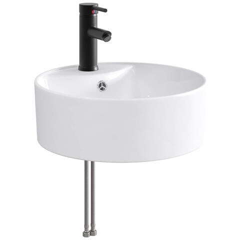 Lavabo da bagno Nero Opaco 40,5 x 40,5 x 15 cm Metallo - Foto 1