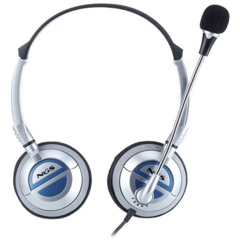 Cuffie con Microfono per PC Connessione Cavo Nera e Grigia 3 m - Foto 6