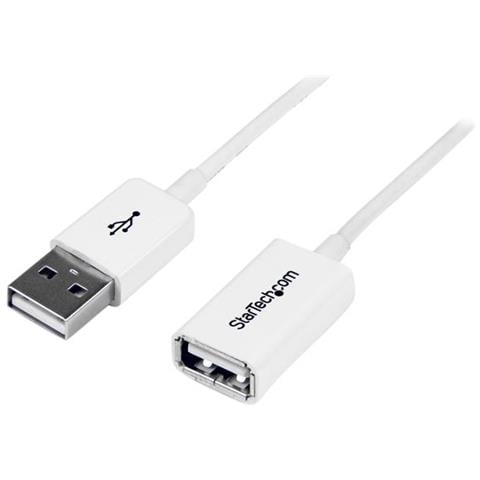 Cavo prolunga USB 2.0 da A ad A - Cavo Extender USB2.0 Maschio / Femmina da 3m - Bianco - Foto 1