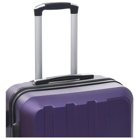 Set Trolley A Custodia Rigida 3 Pz Viola In Abs - Foto 9