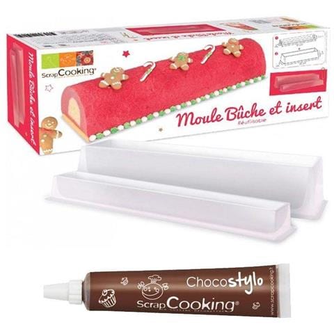 Stampo Tronchetto Di Natale + Penna Alimentare Al Cioccolato - Foto 1