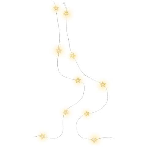 20 Luci Led A Stella Con Filo D'argento Ip20 Bianco Caldo A Batteria Con Timer - Foto 2