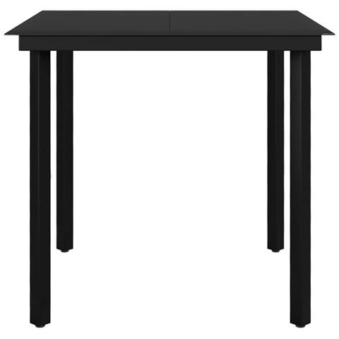 Set Da Pranzo Per Giardino 5 Pz Con Cuscini Polyrattan E Vetro - Foto 2