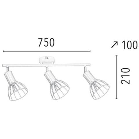 Lampada A Soffitto Megan - Arredo Design Illuminazione - Per Salotto, Soggiorno, Cucina, Camera, Ufficio - Plafoniera - Nero, Cromo In Metallo - 27,5 X 27,5 X 110 - Foto 2