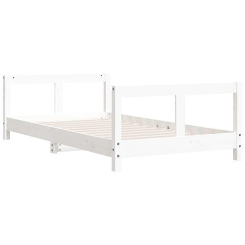 Giroletto Per Bambini Bianco 80x160cm In Legno Massello Di Pino - Foto 3