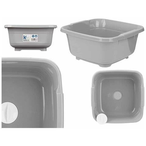Bacinella Grigio Plastica 11 L (12 Unità) - Foto 2