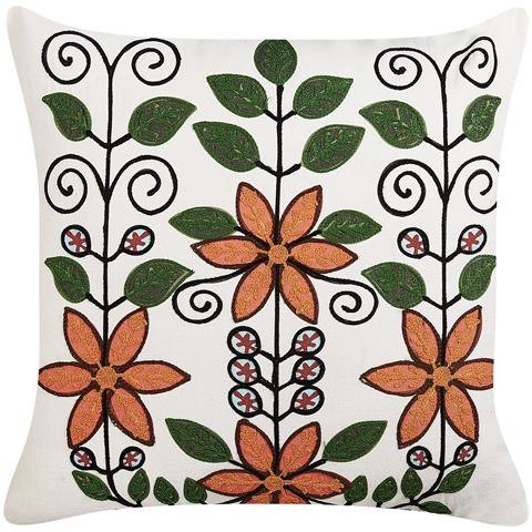 Set Di 2 Cuscini Vellore Cotone 50 X 50 Cm Multicolore Trama Floreale - Foto 2