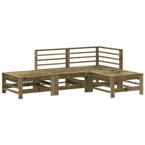 Set Salotto da Giardino 4 pz in Legno Impregnato di Pino - Foto 1